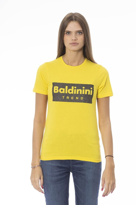 Koszulka T-shirt marki Baldinini Trend model TSD07_MANTOVA kolor Zółty. Odzież damska. Sezon: Wiosna/Lato