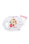 BARBIE T-SHIRT Z DŁUGIM RĘKAWEM DZIEWCZYNKA BIANCO