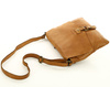 Torebka skórzana listonoszka stylowy minimalizm ala messenger leather bag - MARCO MAZZINI camel