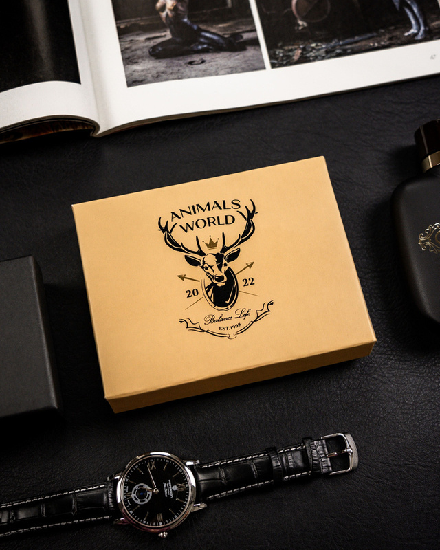 Skórzany męski portfel Wild ANIMALS N4-CHM SKULL