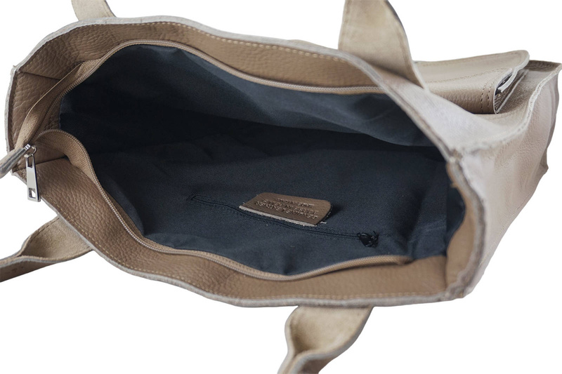 Torby shopper bag do pracy - Beżowe ciemne 