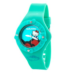 Zegarek HELLO KITTY HK7158LS-13. Kwarcowy, Kolor zielony. Kobieta.