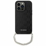 Karl Lagerfeld KLHCP14SSACKLHPK iPhone 14 6.1" czarny/black hardcase Saffiano Monogram Chain