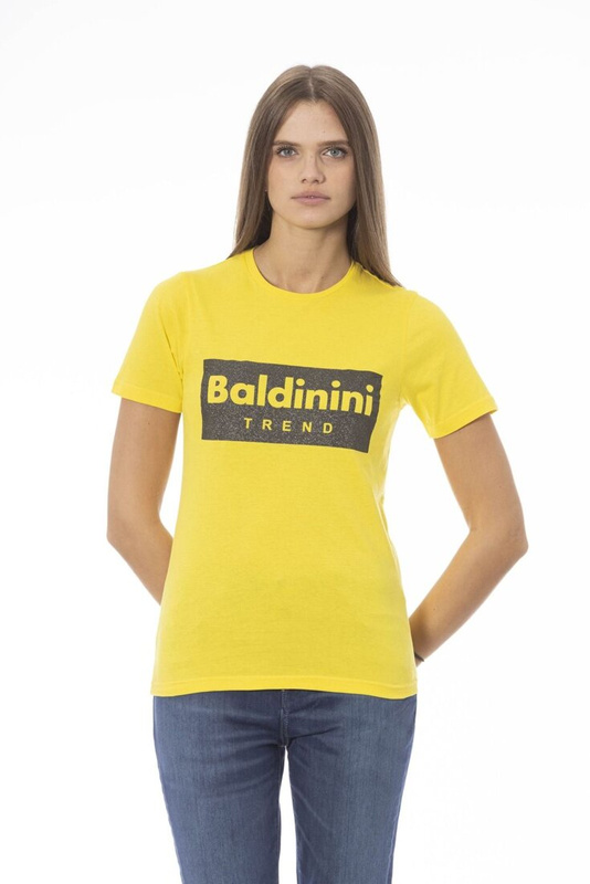 Koszulka T-shirt marki Baldinini Trend model TSD07_MANTOVA kolor Zółty. Odzież damska. Sezon: Wiosna/Lato