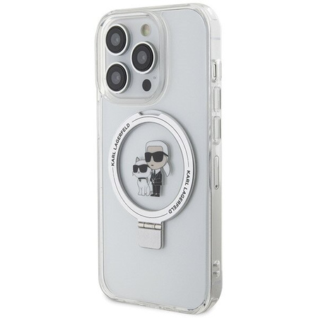 Karl Lagerfeld KLHMP13XHMRSKCH iPhone 13 Pro Max 6.7" biały/white hardcase Ring Stand Karl&Choupettte MagSafe