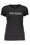 GUESS JEANS T-SHIRT DAMSKI Z KRÓTKIM RĘKAWEM CZARNY