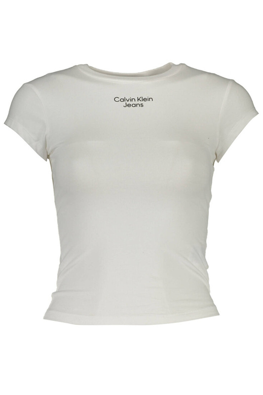 CALVIN KLEIN T-SHIRT Z KRÓTKIM RĘKAWEM DAMSKI BIAŁY