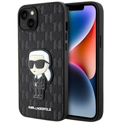 Karl Lagerfeld KLHCP14MSAKHPKK iPhone 14 Plus 6.7" czarny/black Saffiano Monogram Ikonik