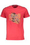 CAVALLI CLASS T-SHIRT Z KRÓTKIM RĘKAWEM MĘSKI CZERWONY