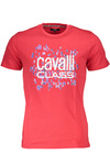 CAVALLI CLASS T-SHIRT Z KRÓTKIM RĘKAWEM MĘSKI CZERWONY