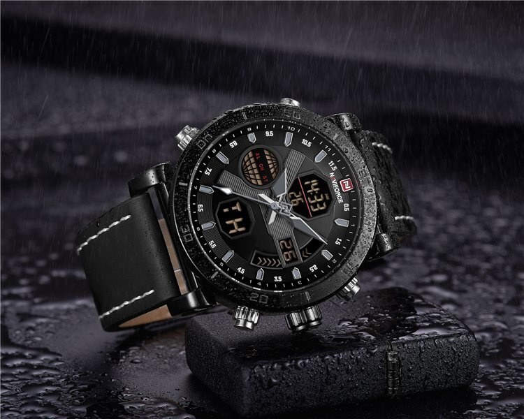 ZEGAREK MĘSKI NAVIFORCE - NF9132 (zn073b) - black/grey + box