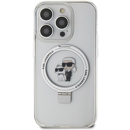 Karl Lagerfeld KLHMP14XHMRSKCH iPhone 14 Pro Max 6.7" biały/white hardcase Ring Stand Karl&Choupettte MagSafe