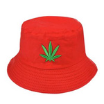 Czerwony kapelusz dwustronny bucket hat wędkarski modny kap-m1