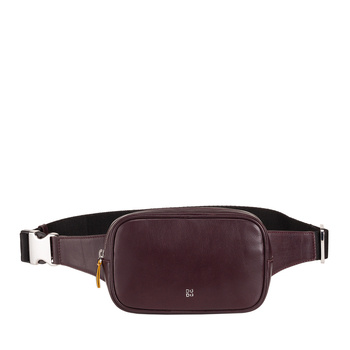 DUDU Leather Bumbag Waist Pouch Fanny Pack dla mężczyzn, modny design, praktyczna torba podróżna z zamkiem błyskawicznym i regulowanym paskiem, uchwyt na smartfona, torba rowerowa na skuter i motocykl