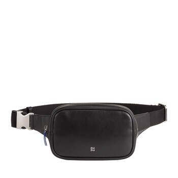 DUDU Leather Bumbag Waist Pouch Fanny Pack dla mężczyzn, modny design, praktyczna torba podróżna z zamkiem błyskawicznym i regulowanym paskiem, uchwyt na smartfona, torba rowerowa na skuter i motocykl