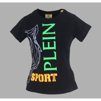 Koszulka T-shirt marki Plein Sport model DTPS3010 kolor Czarny. Odzież damska. Sezon: Wiosna/Lato