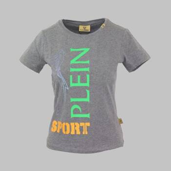 Koszulka T-shirt marki Plein Sport model DTPS3010 kolor Szary. Odzież damska. Sezon: Wiosna/Lato