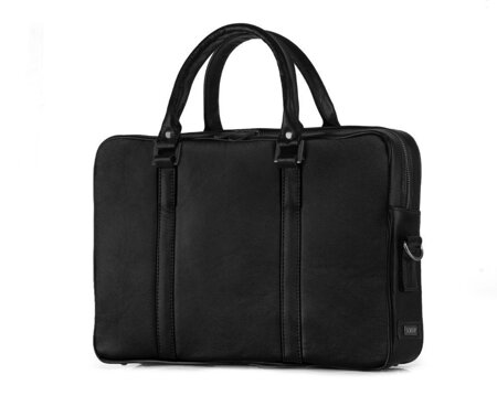 Skórzana torba na laptop Solier SL25 czarna